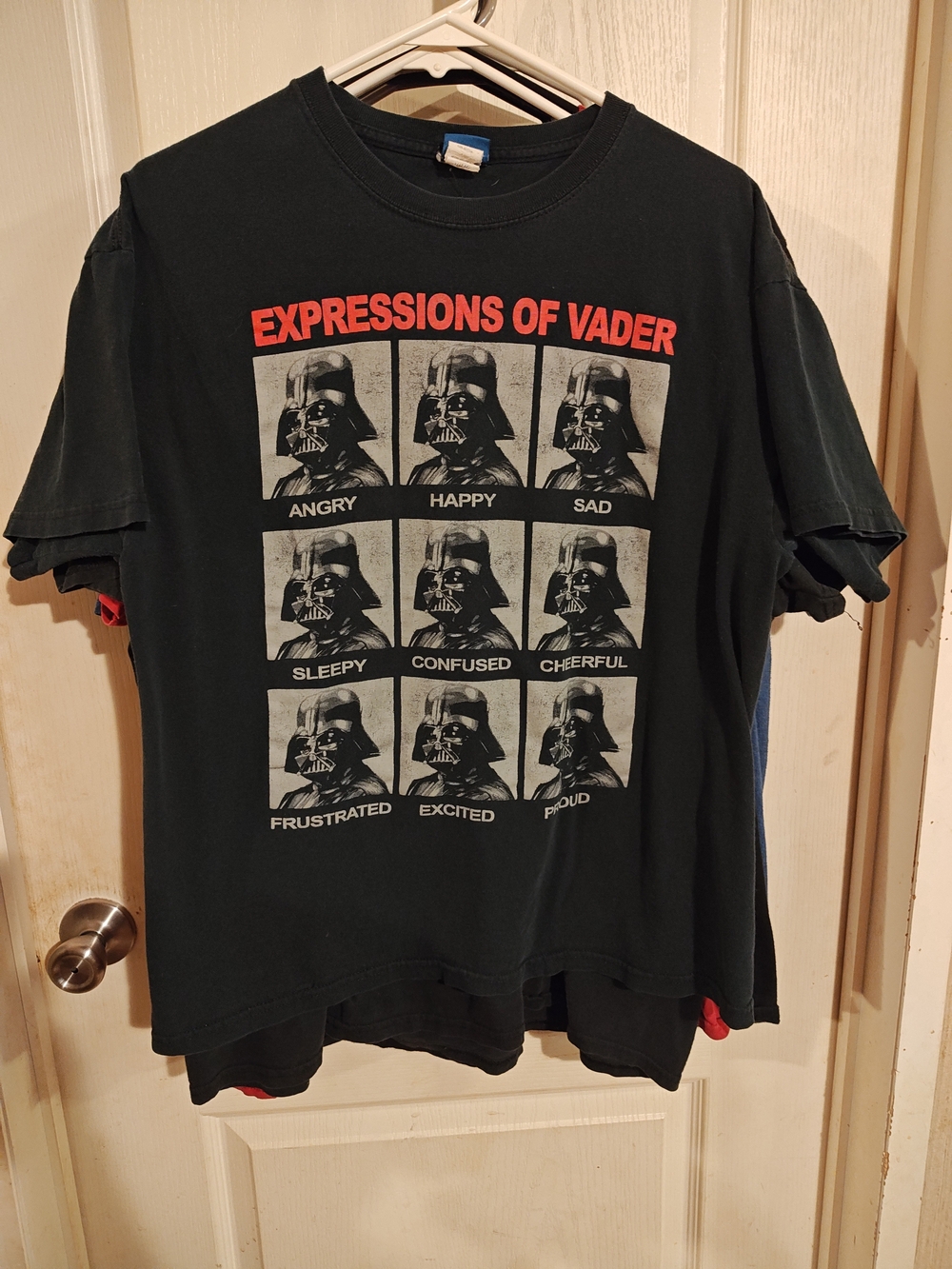 Star Wars Black Tee with Red and White Graphics